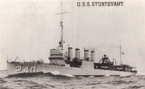 USS Sturtevant (DD-240). U.S. Navy photo courtesy of Navsource.org.