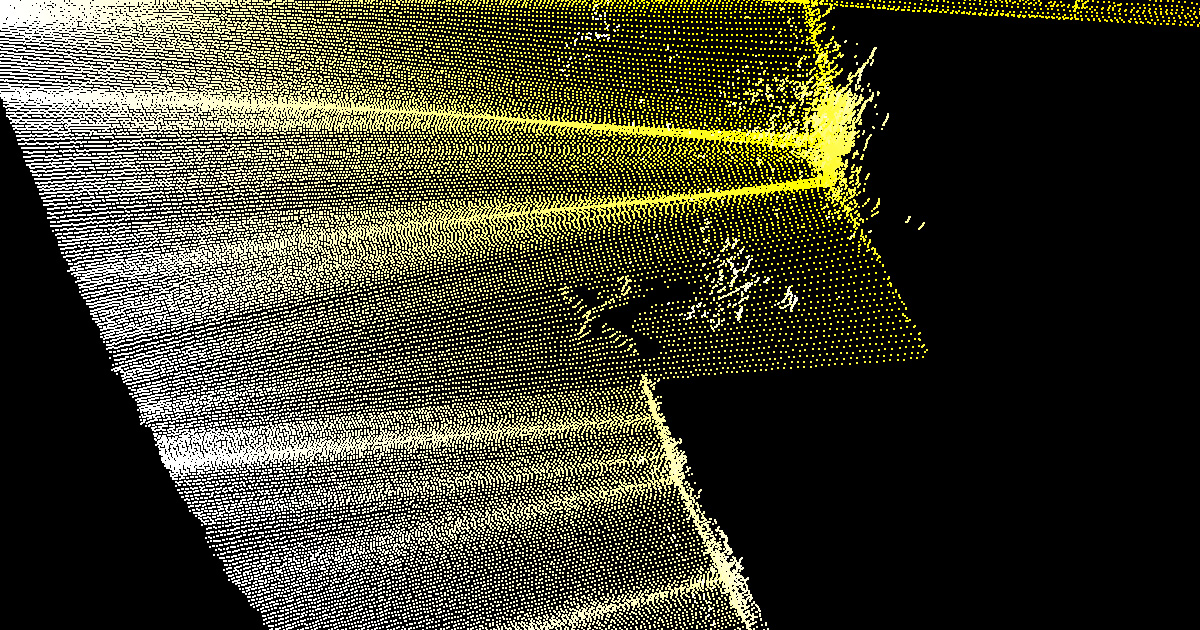 Piper Cherokee Six raw multibeam sonar soundings.