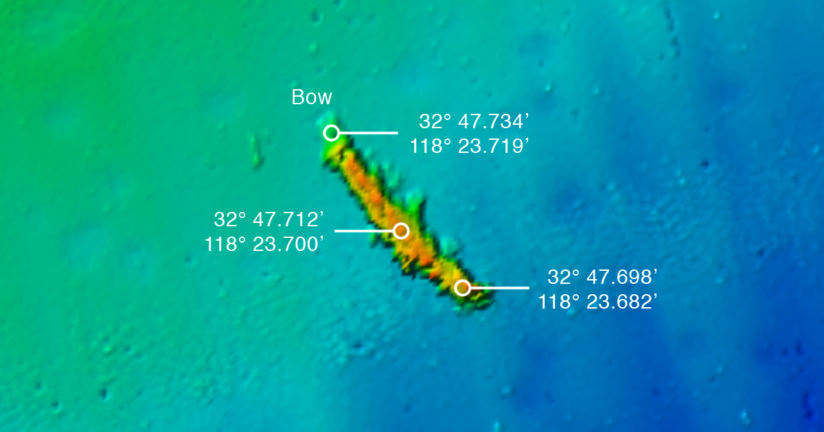 USS BURNS Coordinates