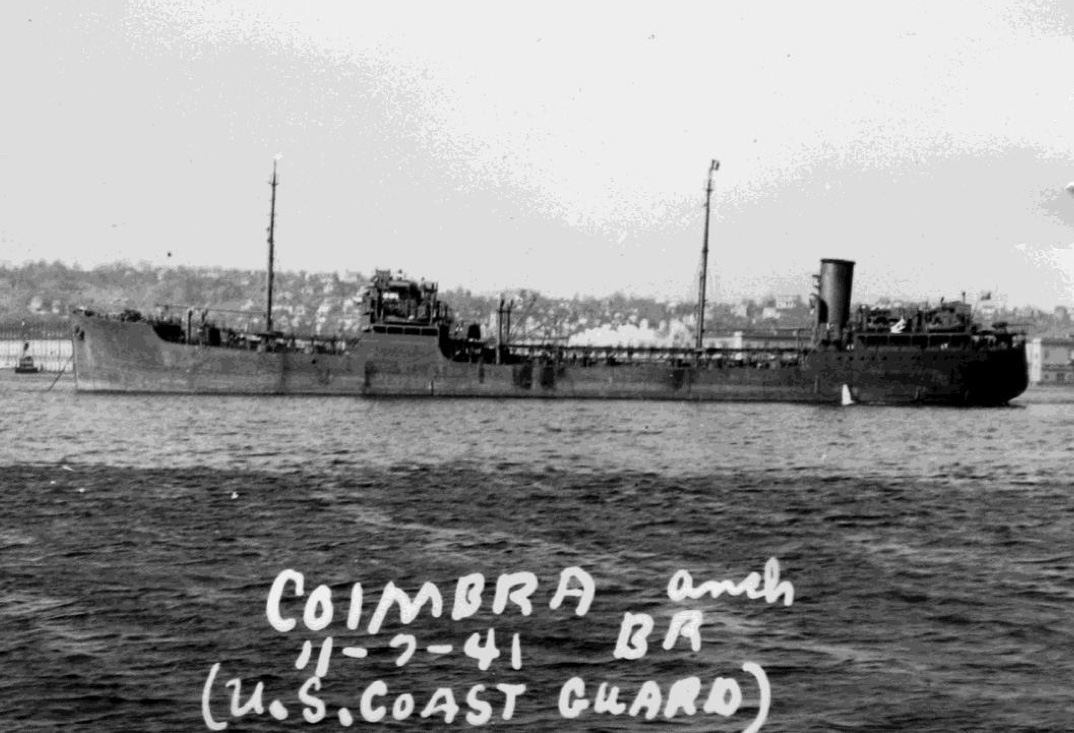 British Steam tanker Coimbra. US Coast Guard Photo.