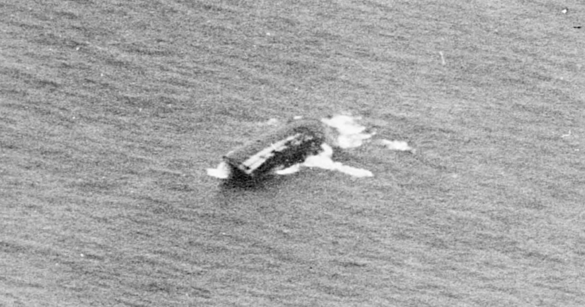 Ostfriesland rolling over to port. Photo from the US National Archives.