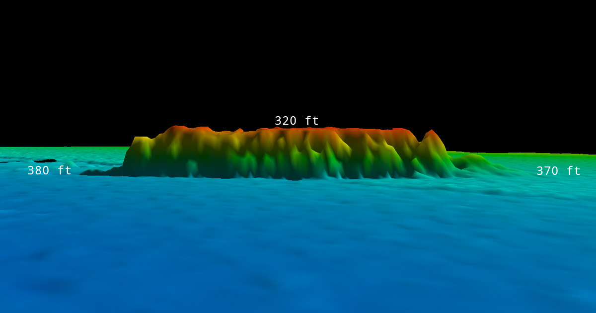 Ostrfriesland profile view with water depths.