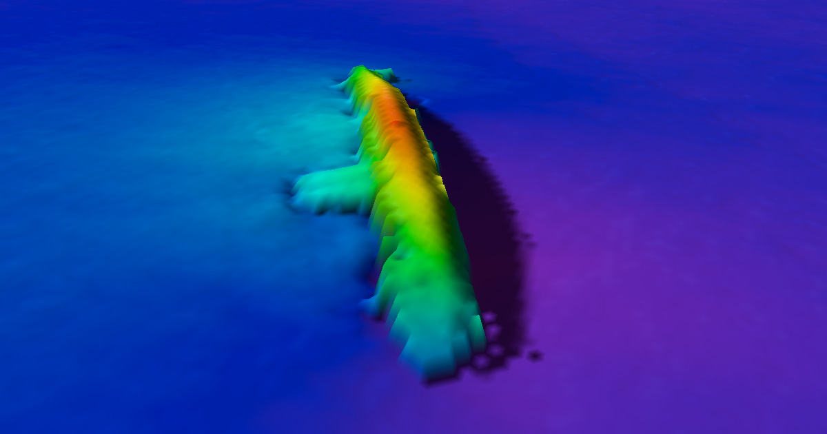 USS BLENNY 3D perspective view.