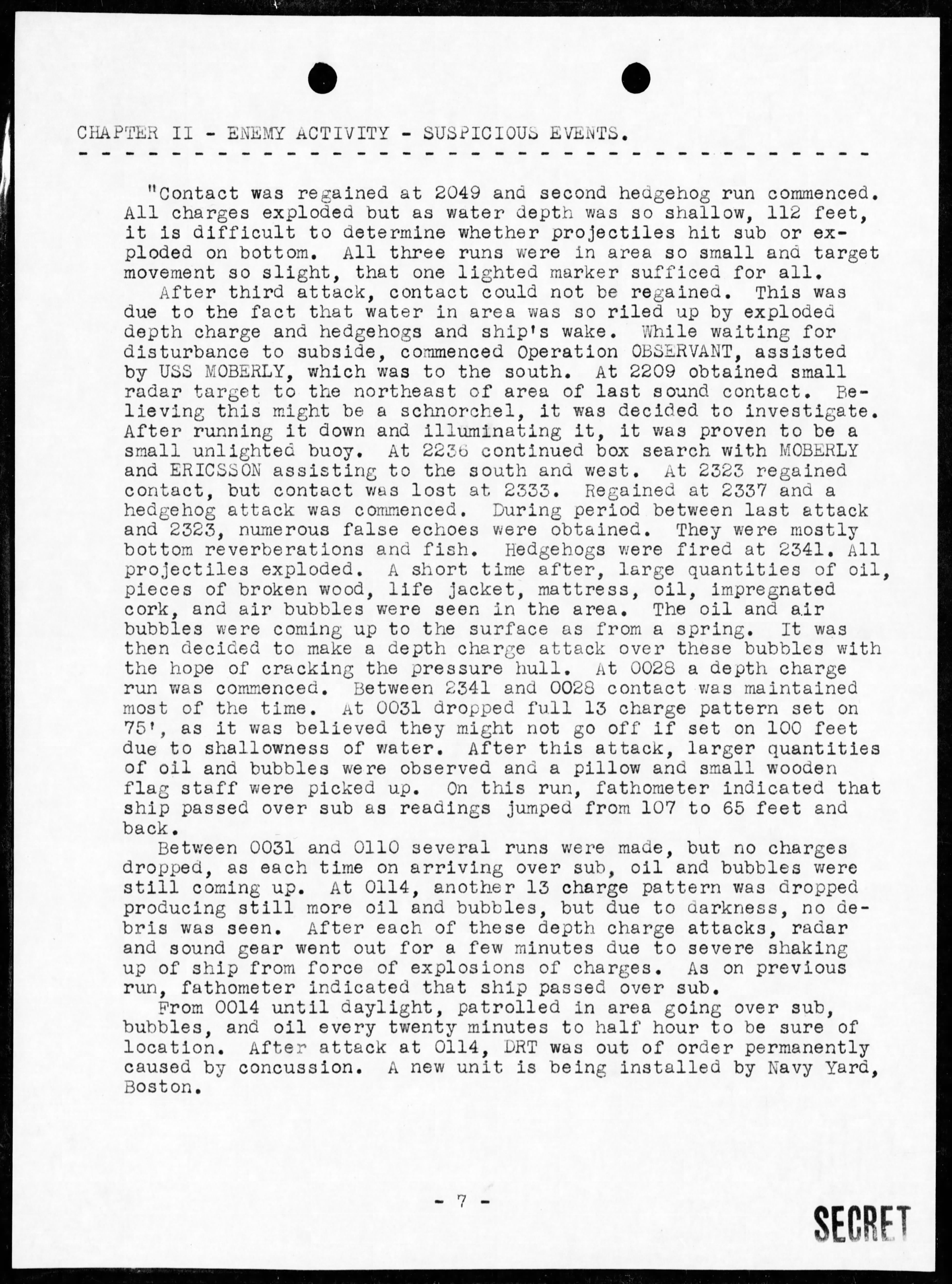 War Diary Page 7