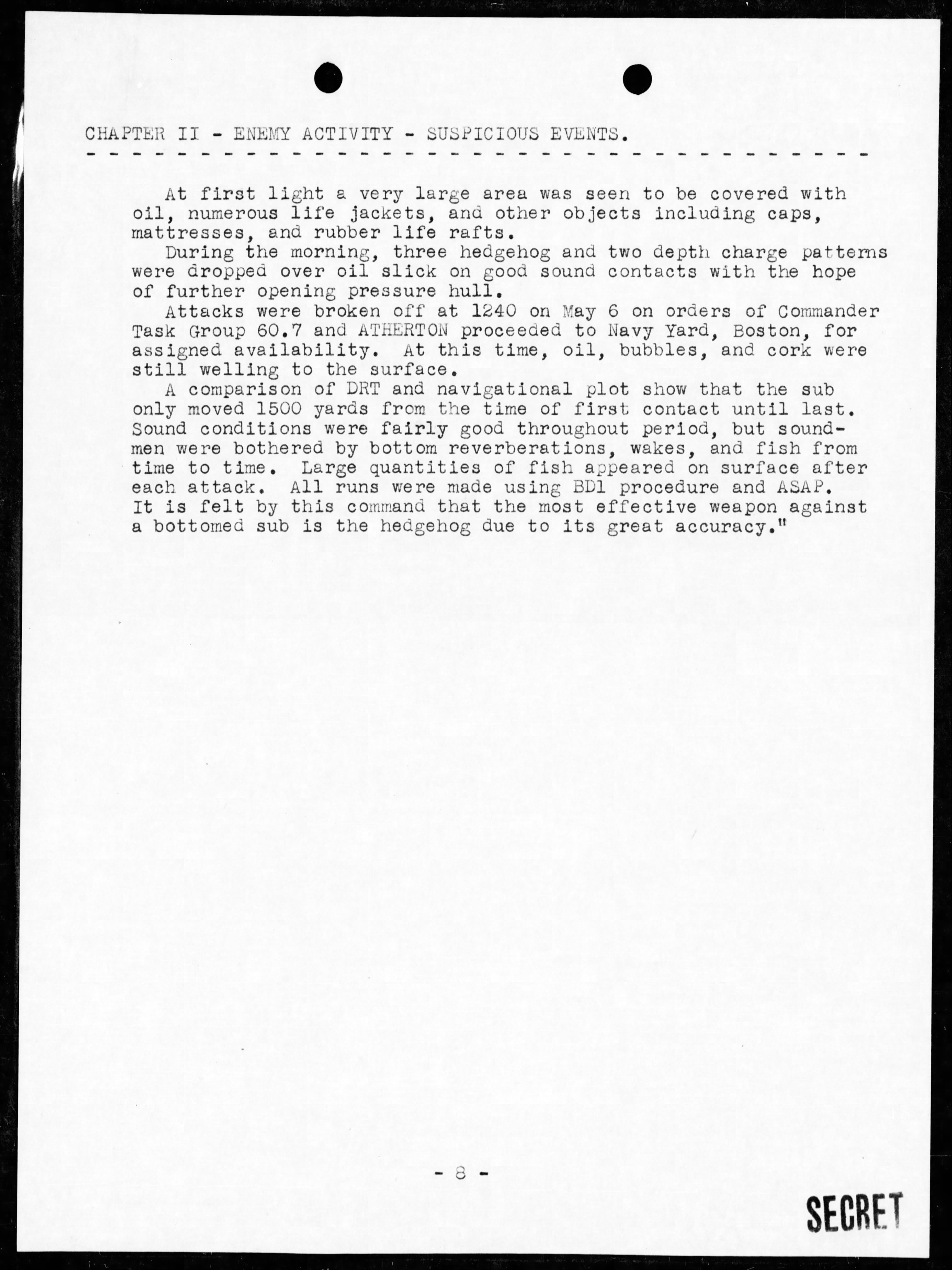 War Diary Page 8