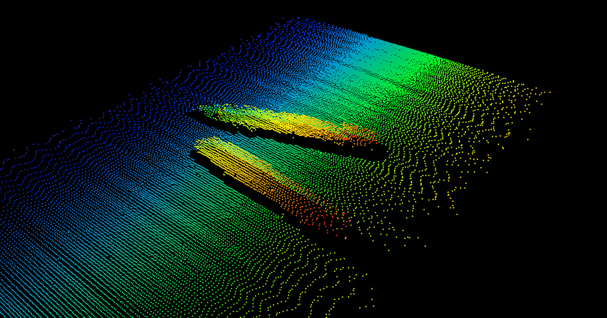 West Point Barges raw multibeam soundings.